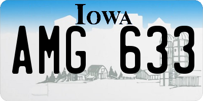 IA license plate AMG633