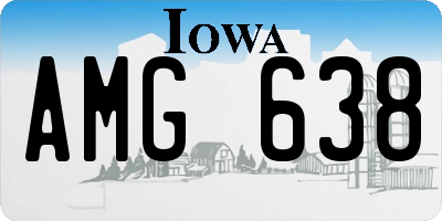 IA license plate AMG638