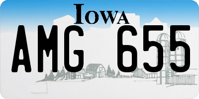 IA license plate AMG655