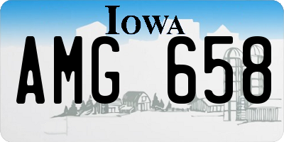 IA license plate AMG658