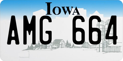 IA license plate AMG664