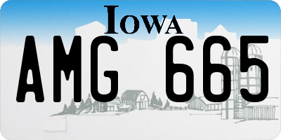 IA license plate AMG665
