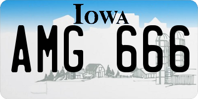 IA license plate AMG666