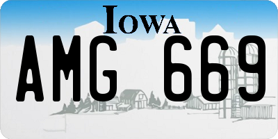 IA license plate AMG669