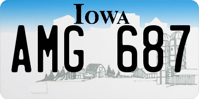 IA license plate AMG687