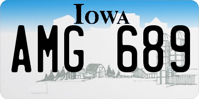 IA license plate AMG689
