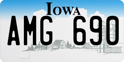 IA license plate AMG690