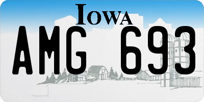 IA license plate AMG693