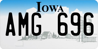 IA license plate AMG696