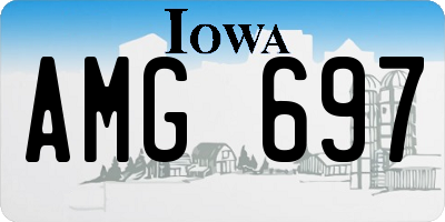 IA license plate AMG697