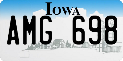 IA license plate AMG698