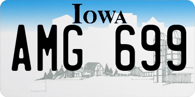IA license plate AMG699
