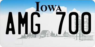 IA license plate AMG700