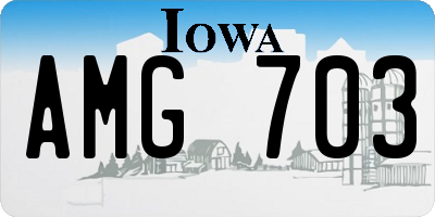 IA license plate AMG703