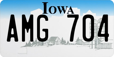 IA license plate AMG704