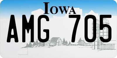 IA license plate AMG705