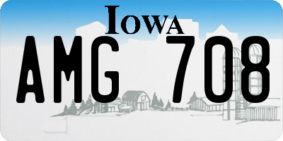 IA license plate AMG708