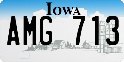 IA license plate AMG713