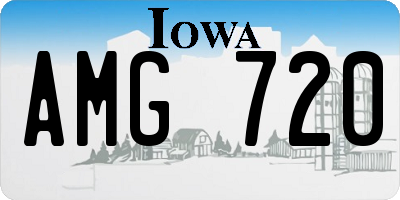 IA license plate AMG720