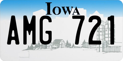 IA license plate AMG721