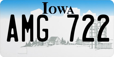 IA license plate AMG722