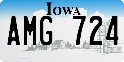 IA license plate AMG724
