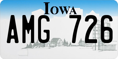 IA license plate AMG726