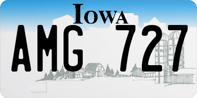 IA license plate AMG727