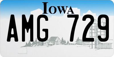 IA license plate AMG729