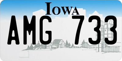 IA license plate AMG733