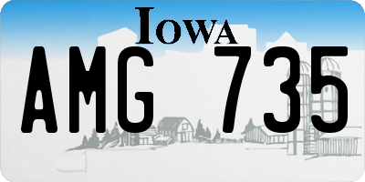 IA license plate AMG735
