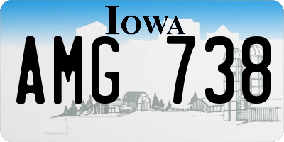IA license plate AMG738