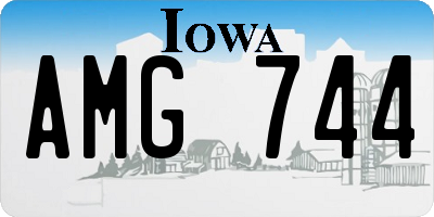 IA license plate AMG744