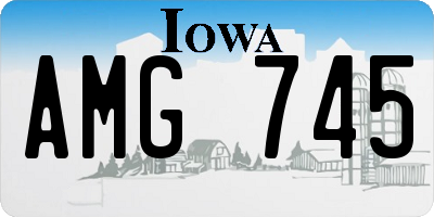 IA license plate AMG745