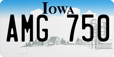 IA license plate AMG750