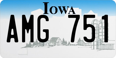 IA license plate AMG751