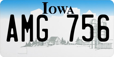 IA license plate AMG756