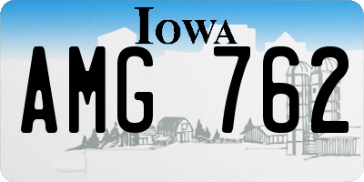 IA license plate AMG762
