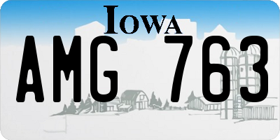 IA license plate AMG763