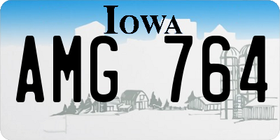 IA license plate AMG764