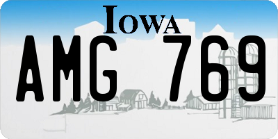 IA license plate AMG769