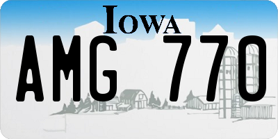 IA license plate AMG770
