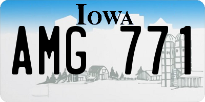 IA license plate AMG771