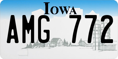 IA license plate AMG772