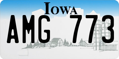 IA license plate AMG773