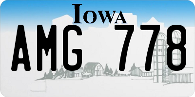 IA license plate AMG778