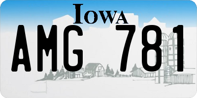 IA license plate AMG781