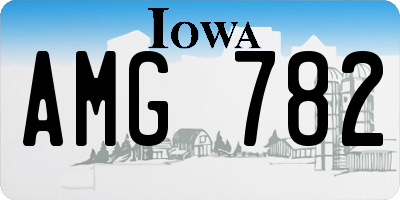 IA license plate AMG782