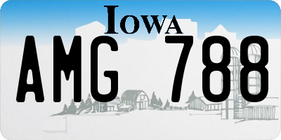 IA license plate AMG788