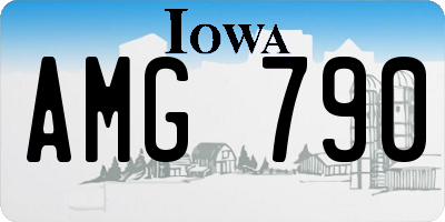 IA license plate AMG790
